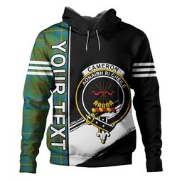 ScotsTee Shop Scottish Cameron of Lochiel Hunting Ancient 2 Clan Crest Tartan Hoodie Quarter Personalized