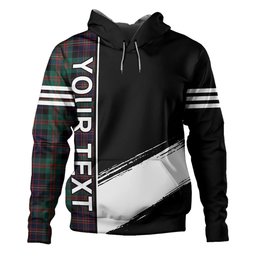 ScotsTee Shop Scottish Cameron of Erracht #3 Modern 2 Clan Crest Tartan Hoodie Quarter Personalized