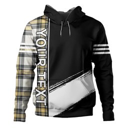 ScotsTee Shop Scottish Burns Weathered Clan Crest Tartan Hoodie Quarter Personalized