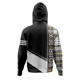 ScotsTee Shop Scottish Burns Weathered Clan Crest Tartan Hoodie Quarter Personalized