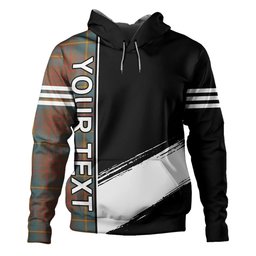 ScotsTee Shop Scottish Cameron of Lochiel Hunting Weathered 2 Clan Crest Tartan Hoodie Quarter Personalized