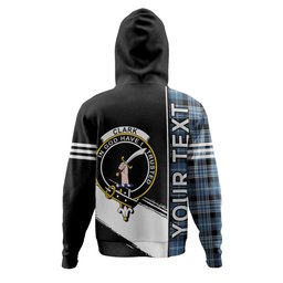 ScotsTee Shop Scottish Clark Modern Clan Crest Tartan Hoodie Quarter Personalized