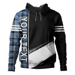 ScotsTee Shop Scottish Clark Modern Clan Crest Tartan Hoodie Quarter Personalized