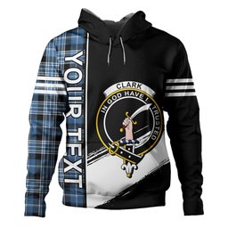 ScotsTee Shop Scottish Clark Modern Clan Crest Tartan Hoodie Quarter Personalized