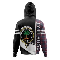 ScotsTee Shop Scottish Cairns of Finavon Weathered Clan Crest Tartan Hoodie Quarter Personalized