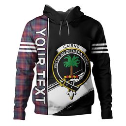 ScotsTee Shop Scottish Cairns of Finavon Weathered Clan Crest Tartan Hoodie Quarter Personalized