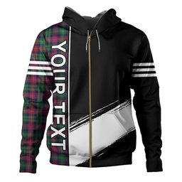 ScotsTee Shop Scottish Cairns of Finavon Modern Clan Crest Tartan Hoodie Quarter Personalized