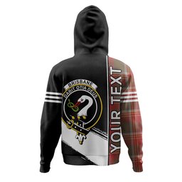 ScotsTee Shop Scottish Brisbane Weathered Clan Crest Tartan Hoodie Quarter Personalized