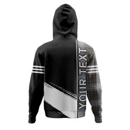 ScotsTee Shop Scottish Brodie Silver (Brodie Muted) Modern Clan Crest Tartan Hoodie Quarter Personalized