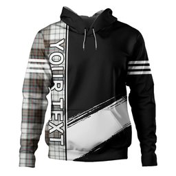 ScotsTee Shop Scottish Campbell of Cawdor Dress Weathered 2 Clan Crest Tartan Hoodie Quarter Personalized