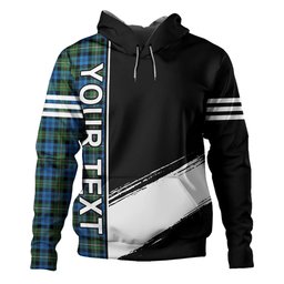 ScotsTee Shop Scottish Campbell of Loudon (Campbell Louden) Ancient 2 Clan Crest Tartan Hoodie Quarter Personalized