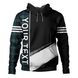 ScotsTee Shop Scottish Campbell Modern 2 Clan Crest Tartan Hoodie Quarter Personalized