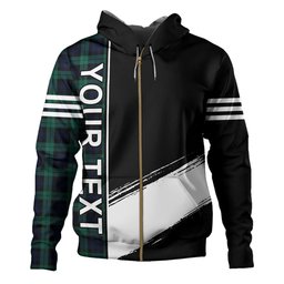 ScotsTee Shop Scottish Campbell Modern 2 Clan Crest Tartan Hoodie Quarter Personalized