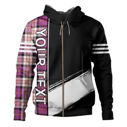 ScotsTee Shop Scottish Cameron of Erracht Dress #2 Ancient 2 Clan Crest Tartan Hoodie Quarter Personalized