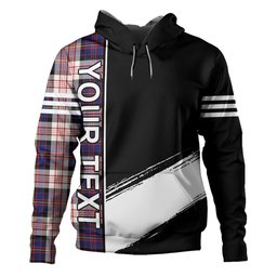 ScotsTee Shop Scottish Cameron of Erracht Dress #2 Modern 2 Clan Crest Tartan Hoodie Quarter Personalized