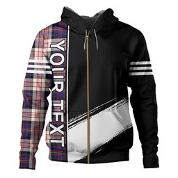 ScotsTee Shop Scottish Cameron of Erracht Dress #2 Modern 2 Clan Crest Tartan Hoodie Quarter Personalized