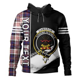 ScotsTee Shop Scottish Cameron of Erracht Dress #2 Modern 2 Clan Crest Tartan Hoodie Quarter Personalized