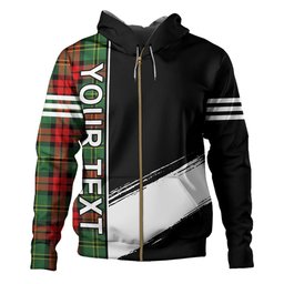 ScotsTee Shop Scottish Blackstock Hunting Modern Clan Crest Tartan Hoodie Quarter Personalized