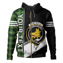 ScotsTee Shop Scottish Campbell Marquis of Lorne Ancient 2 Clan Crest Tartan Hoodie Quarter Personalized