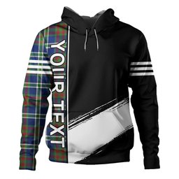 ScotsTee Shop Scottish Cathcart Modern Clan Crest Tartan Hoodie Quarter Personalized