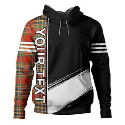 ScotsTee Shop Scottish Chattan Ancient Clan Crest Tartan Hoodie Quarter Personalized
