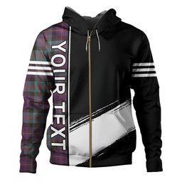 ScotsTee Shop Scottish Cameron of Erracht #3 Weathered 2 Clan Crest Tartan Hoodie Quarter Personalized