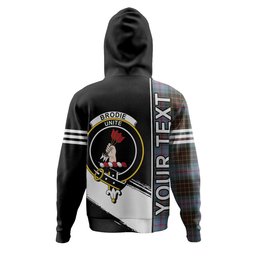 ScotsTee Shop Scottish Brodie Hunting Weathered Clan Crest Tartan Hoodie Quarter Personalized