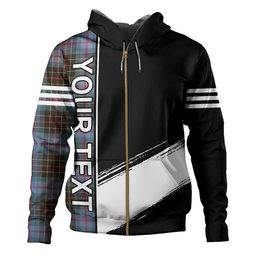 ScotsTee Shop Scottish Brodie Hunting Weathered Clan Crest Tartan Hoodie Quarter Personalized
