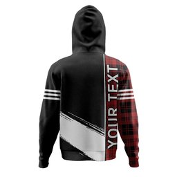 ScotsTee Shop Scottish Campbell of Lochlane Modern 2 Clan Crest Tartan Hoodie Quarter Personalized