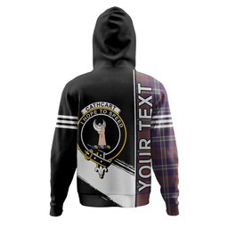 ScotsTee Shop Scottish Cathcart Weathered Clan Crest Tartan Hoodie Quarter Personalized