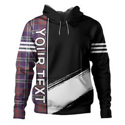 ScotsTee Shop Scottish Cathcart Weathered Clan Crest Tartan Hoodie Quarter Personalized