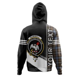 ScotsTee Shop Scottish Gammell Weathered Clan Crest Tartan Hoodie Quarter Personalized