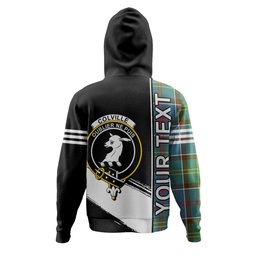 ScotsTee Shop Scottish Colville District Clan Crest Tartan Hoodie Quarter Personalized