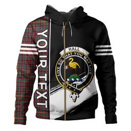 ScotsTee Shop Scottish Hall Modern Clan Crest Tartan Hoodie Quarter Personalized