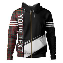 ScotsTee Shop Scottish Hall Modern Clan Crest Tartan Hoodie Quarter Personalized