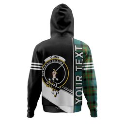 ScotsTee Shop Scottish Gunn Ancient Clan Crest Tartan Hoodie Quarter Personalized