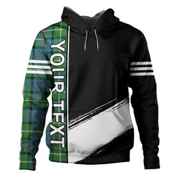 ScotsTee Shop Scottish Davidson of Tulloch Ancient Clan Crest Tartan Hoodie Quarter Personalized