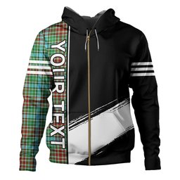 ScotsTee Shop Scottish Gayre Modern Clan Crest Tartan Hoodie Quarter Personalized
