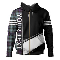 ScotsTee Shop Scottish Graham of Montrose Weathered Clan Crest Tartan Hoodie Quarter Personalized