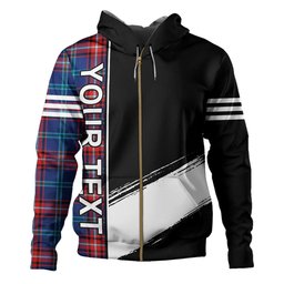 ScotsTee Shop Scottish Glenn Modern Clan Crest Tartan Hoodie Quarter Personalized