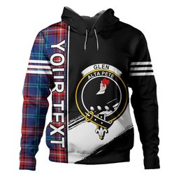 ScotsTee Shop Scottish Glenn Modern Clan Crest Tartan Hoodie Quarter Personalized