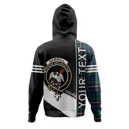 ScotsTee Shop Scottish Gammell Modern Clan Crest Tartan Hoodie Quarter Personalized