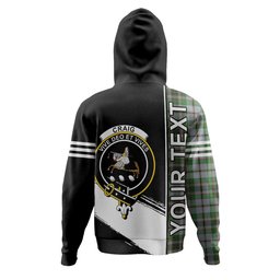 ScotsTee Shop Scottish Craig (Craigie) Ancient Clan Crest Tartan Hoodie Quarter Personalized