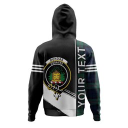 ScotsTee Shop Scottish Dundas Modern Clan Crest Tartan Hoodie Quarter Personalized