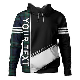 ScotsTee Shop Scottish Dundas Modern Clan Crest Tartan Hoodie Quarter Personalized