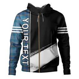 ScotsTee Shop Scottish Dempster Ancient Clan Crest Tartan Hoodie Quarter Personalized