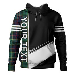 ScotsTee Shop Scottish Forsyth Modern Clan Crest Tartan Hoodie Quarter Personalized