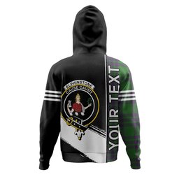 ScotsTee Shop Scottish Elphinstone Ancient Clan Crest Tartan Hoodie Quarter Personalized
