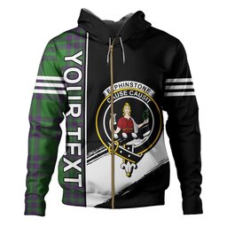 ScotsTee Shop Scottish Elphinstone Ancient Clan Crest Tartan Hoodie Quarter Personalized
