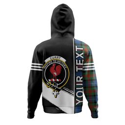 ScotsTee Shop Scottish Curry (Currie) Modern Clan Crest Tartan Hoodie Quarter Personalized